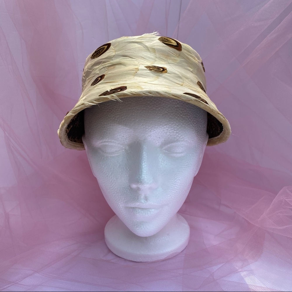 Vintage Feather Cloche Bucket Hat - Picture 4 of 9